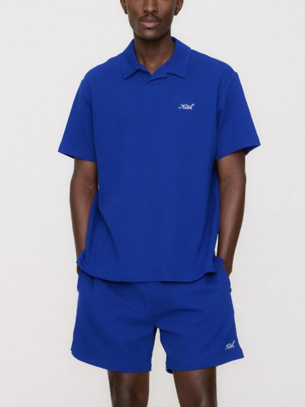 KITH Cyclone Short Sleeve Micro Waffle Drew Polo Shirt